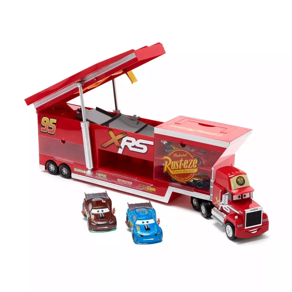 Disney Cars Mack Carrier Stunt Race Die Cast Playset