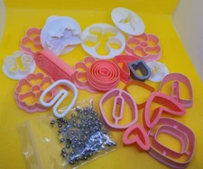 polymer clay earring cutters surgical steel findings stud boho flower arch lot