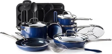 20 Piece Cookware and Bakeware Set, Diamond Infused PFOA Pfas-Free Ceramic Nonst