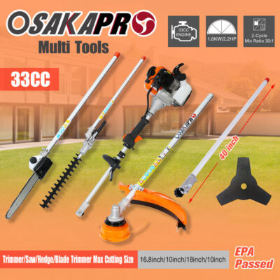 10 in 1 Multi-Functional Trimming Tool 33CC 2-Cycle Garden Tool System with Gas