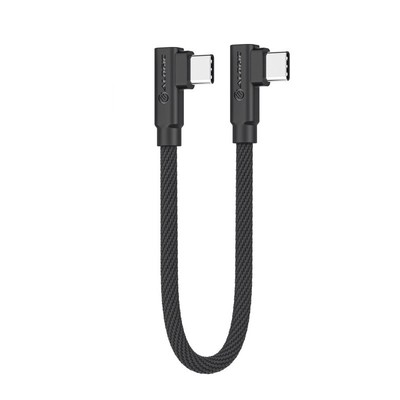 O-Alogic 0.25m Elements Pro Right-Angle USB-C to Right Angle USB-C Charging C...