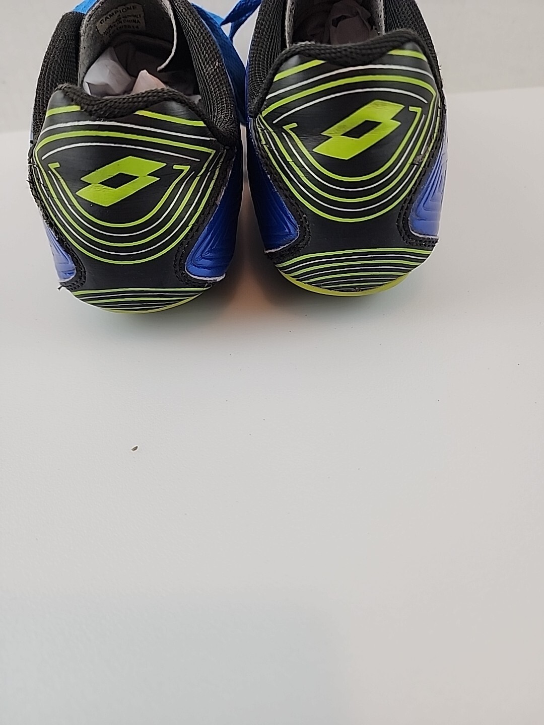 Lotto tacchetti da calcio ragazzi blu verdi e argento taglia USA 3