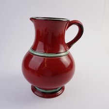 Alter Keramik Krug/Vase 60er/70er Jahre Vintage  Mid Century ca. 25 cm hoch rot