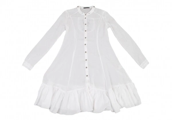 LE JEAN DE MARITHE FRANCOIS GIRBAUD Gathered Hem Frill Shirt Dress