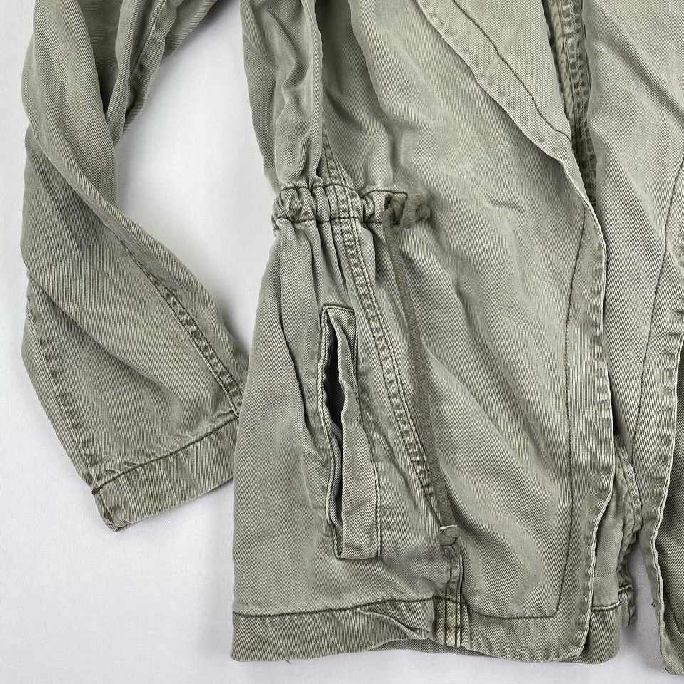 Max джинсы зеленый открытый передний длинным рукавом Tencel общего назначения куртка женский размер XS - Изображение 4 из 4