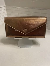 Michael Kors NWT Mocha Jet Set Travel Large Envelope Continental Wallet $298