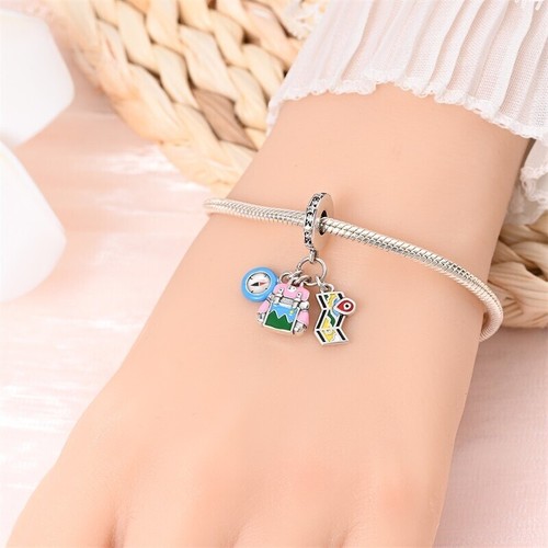 KUNSIR 925 Sterling Silver Beads Charm Food Charm Pendant For Bracelet DIY Charm - Picture 47 of 126