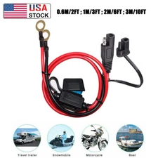 14AWG 12-24V SAE to O Ring Cord SAE Connector Cable Adapter Battery Charging US