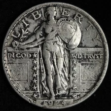 1924 Standing Liberty Silver Quarter XF E313 WSNN