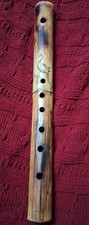Vintage wooden flute hand carved musical