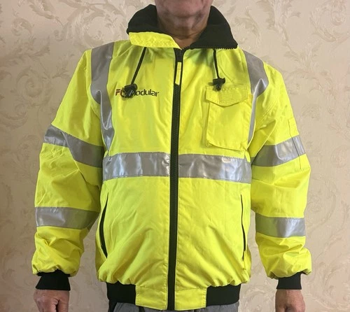 R & R Industries Waterproof Hi Visibility Bomber Jacket Winter Reflective s. M image 8