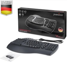 Perixx Periboard-512 Ergonomic Split Keyboard Natural Design Black Brand New