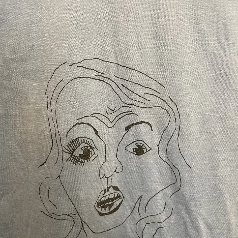 罕见复古 20 世纪 70 年代迪斯科德古拉 T 恤中号婴儿蓝色 — 第 4/4 张图片