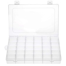 Gospire 36 Grids Clear Plastic Jewelry Box Organizer Storage Container with R...