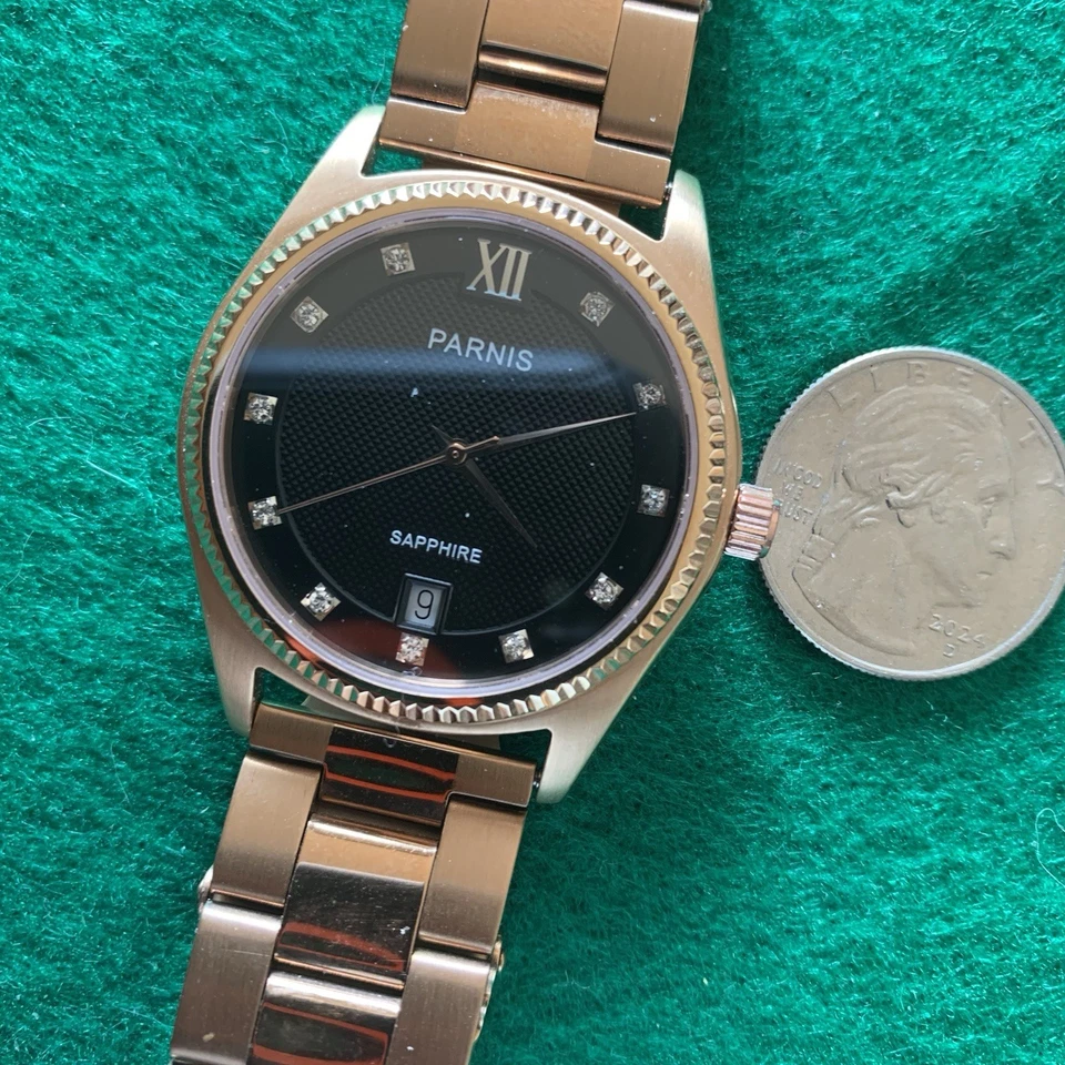 Mens Parnis Rose Gold Watch - Image 3 of 4