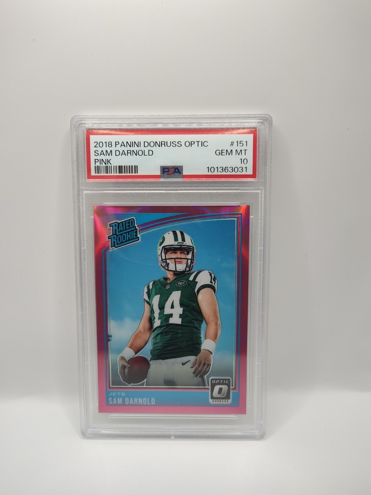 2018 Donruss Optic - Rated Rookie Sam Darnold #151 Pink Prizm (RC) PSA 10