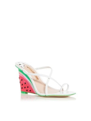 SOPHIA WEBSTER Womens White Watermelon Brooke Wedge Heeled Sandal 37