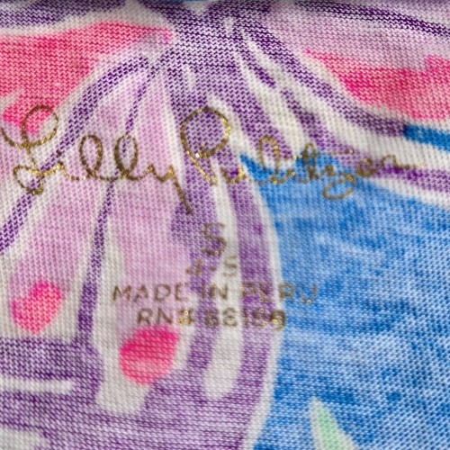 Lilly Pulitzer Mini Finn Size S 4/5 Pundy Blue Isle Be Back T Shirt Beach - Picture 5 of 6
