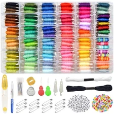 962Pcs Friendship Bracelet String Kits with Storage Box 110 Colors Embroidery