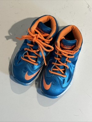 Nike Lebron X Turquoise  Orange Boys  Shoes Size 11C  2012/2013