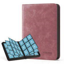 Trading Card Binder, 9 Side Loading Pocket Card Album Hold Up to 540, Zipper ...