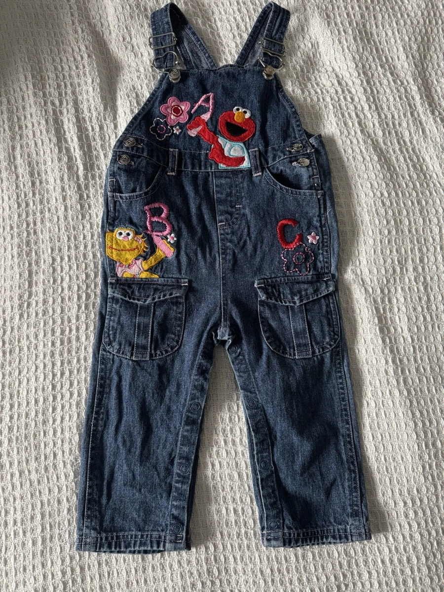 T-shirt Vintage 90s Elmo Sesame Street - Gris - Taille M Enfant - 100% Coton