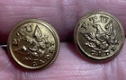 Rare E.T.U. Cadet Cuff Button Pair Scovill Horstmann East Tennessee University