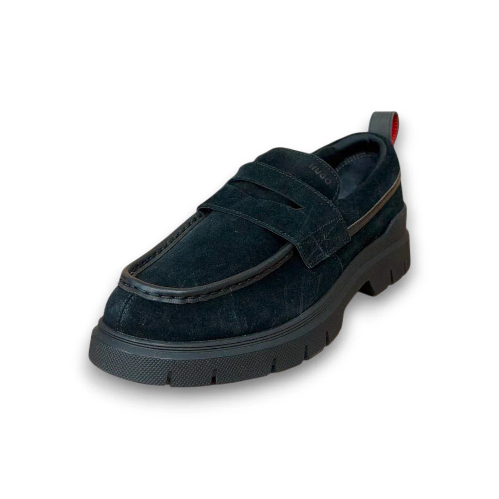HUGO Ryan Moccasin Mens Black Leather Loafer US 9 UK 8 EU 42 MSRP 270 27290₽
