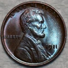 Brilliant Uncirculated 1911-P Lincoln Cent, Beautifully Toned specimen.