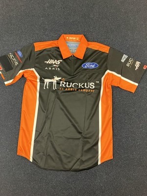 Stewart-Haas Racing Shirt Mens Medium Black Orange NASCAR Racing Ruckus Ford