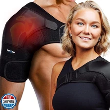 ZENKEYZ Shoulder Brace for Men and Women - L/XL Black Copper Infused Sleeve -