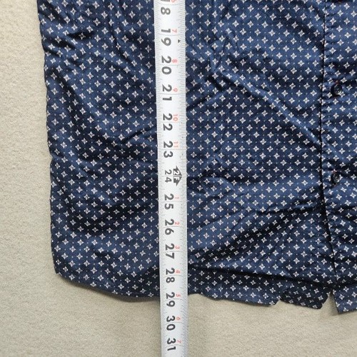 Tasso Elba Men's Size XL Navy Blue Long Sleeve Dotted Diamond Button Down - Picture 6 of 10