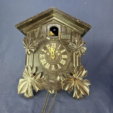 Vintage POPPO Cuckoo Clock by Tetsuka Clock Co. Japan No. 09 Wood Case for Parts