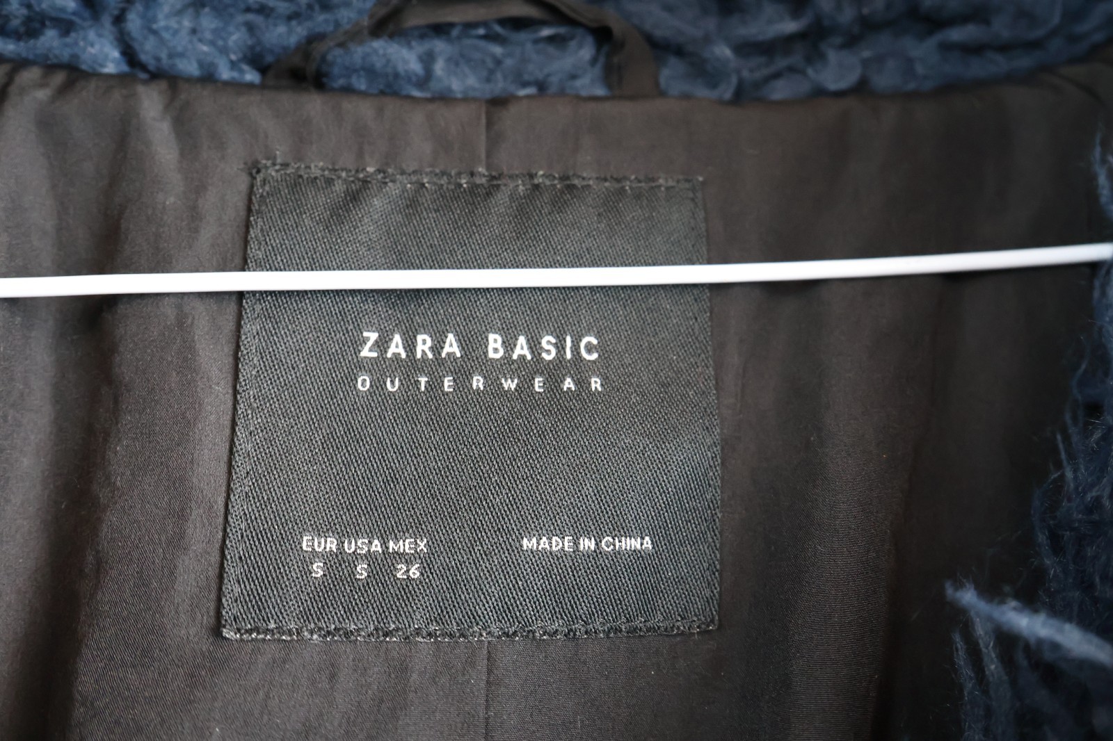 ZARA BASIC Blue Shearling Jacket size S Womens Ca… - image 4