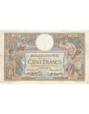 France 100 francs - Luc Olivier Merson - 20-02-1923 - Série F.9016 - Photo 1/2