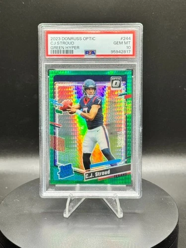 2023 Donruss Optic CJ Stroud Green Hyper #244 RC PSA 10