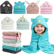 6 Pack Hooded Baby Towels - 32X32 in Ultra Soft Baby Bath Towels, Newborn Baby E