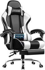GTPLAYER Gaming Chair, Computer Chair with Footrest and Lumbar Support, Height A