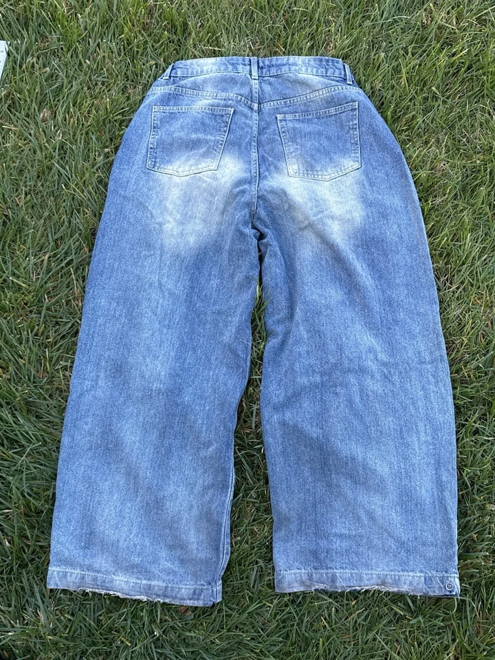 Vintage Baggy Jeans Stone Washed Mud Wash 32x32 - Image 4 of 4
