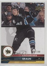 2017-18 Upper Deck Exclusives 88/100 Justin Braun #154 2wi