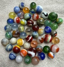Lot Of 54 Peltier Master Vitro Marbles Various Sizes  Played With  Condition
