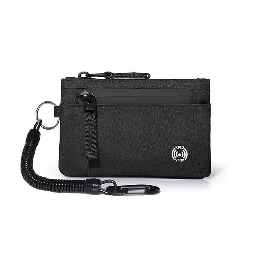 RFID Protected Men's Nylon Wallet Credit Card Holder Mini Coin Purse Travel