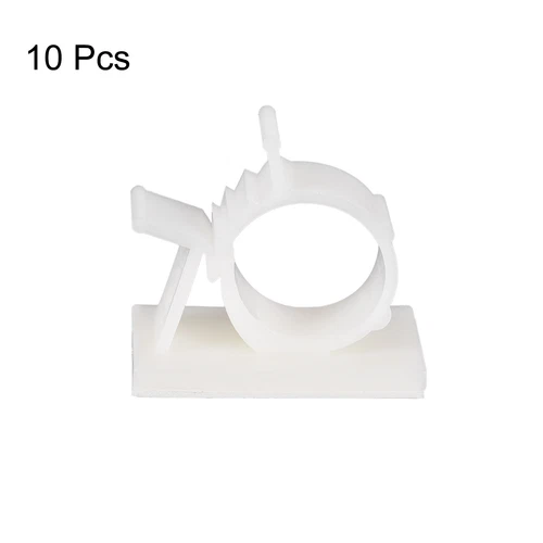 Adjustable Cable Clips, 10pcs 22-25mm Self-Adhesive Cable Clamp, White - Picture 3 of 4