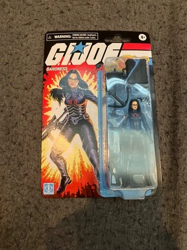 Hasbro 3.7 inch Baroness Action Figure in box cardback slightly bent good condit