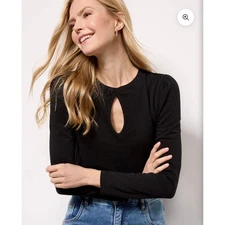 NWT Nation LTD Dania Black Keyhole Top Size Small