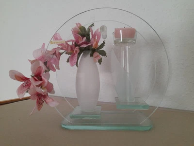 Formano Deko Vase und Teelichthalter in Blütenform Glas - Bild 1 von 4