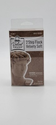 FolkArt Velvet Crush   2 Step Flock Kit (Brown)   Velvety Soft Finish   New Seal