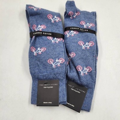 The Men's Store at Bloomingdale's Bike Pique Socks Denim - 2 Pairs OS