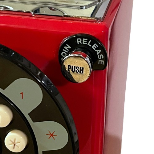 Téléphone payant rouge repro Crosley 1957 banque de pièces modèle CR56 bon état non testé - Photo 8/17