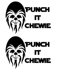 Punch It Chewie Vinyl Decal Car Window Tablet Tumbler Laptop Wookiee-Chewbacca
